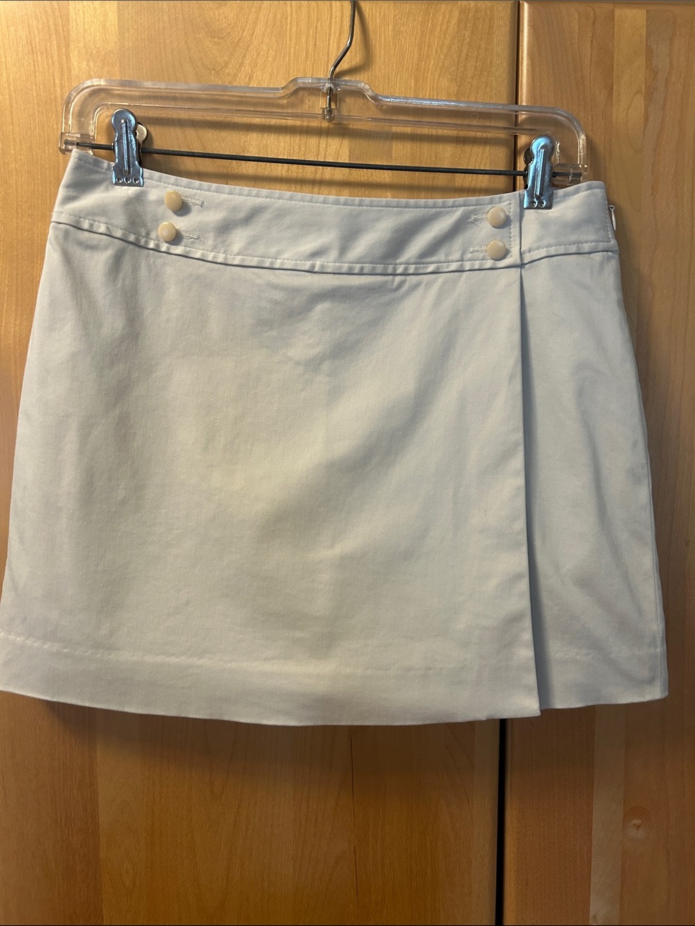 Chic Khaki Ann Taylor Skort with Button Accents